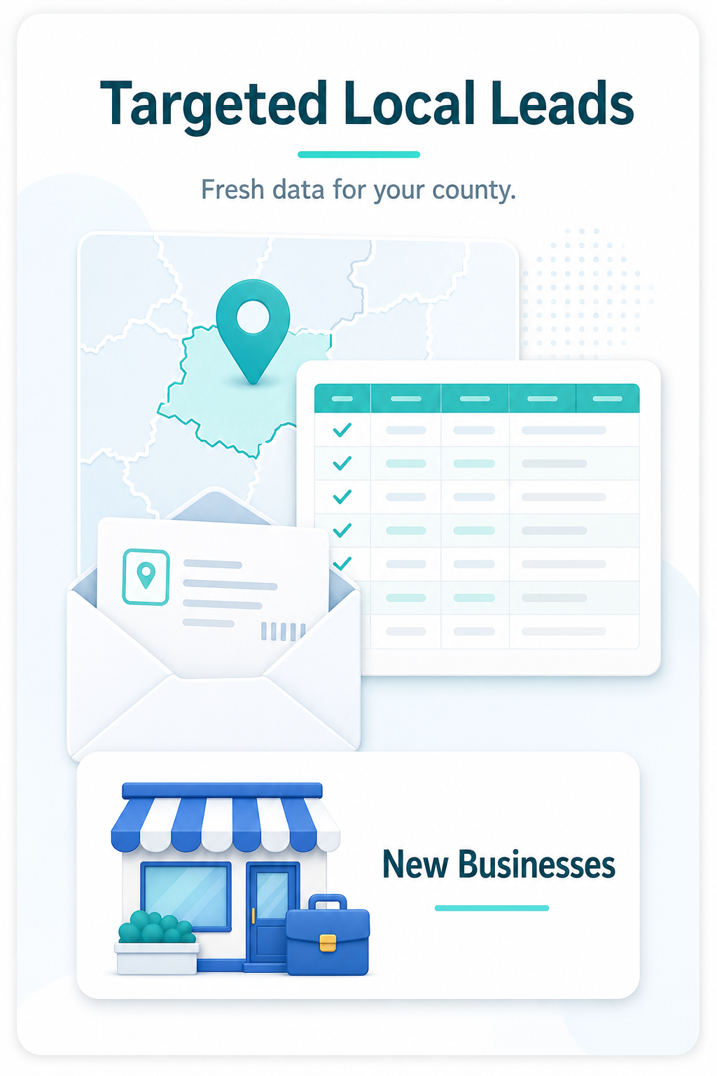Targeted county-level new business leads