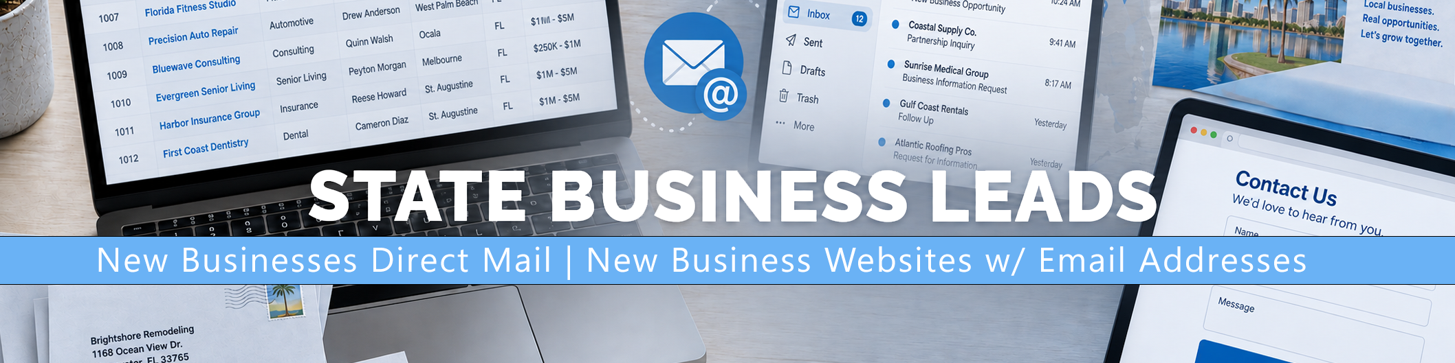 State Business Leads - direct mail and new business website leads